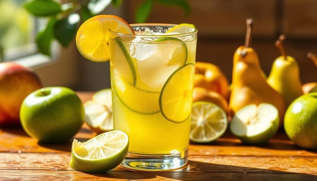 Zesty Apple-Pear Limeade Juice