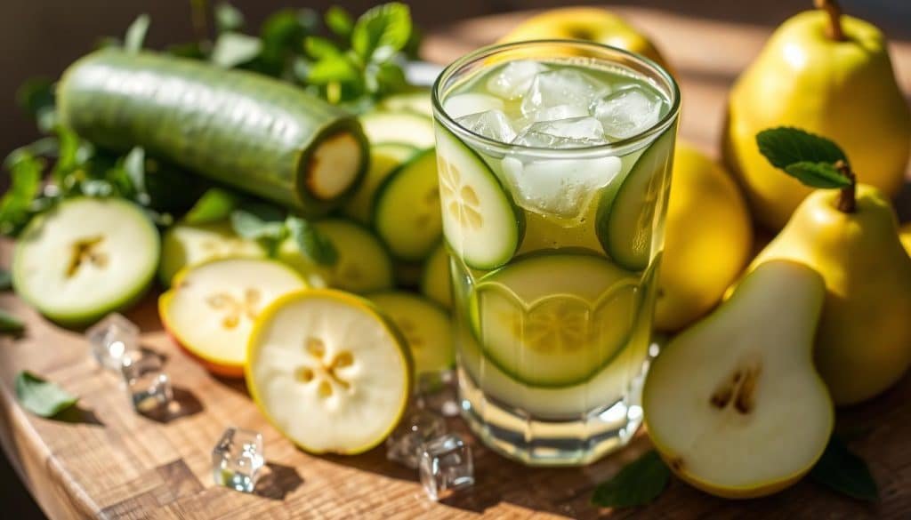 homemade juice with cucumber