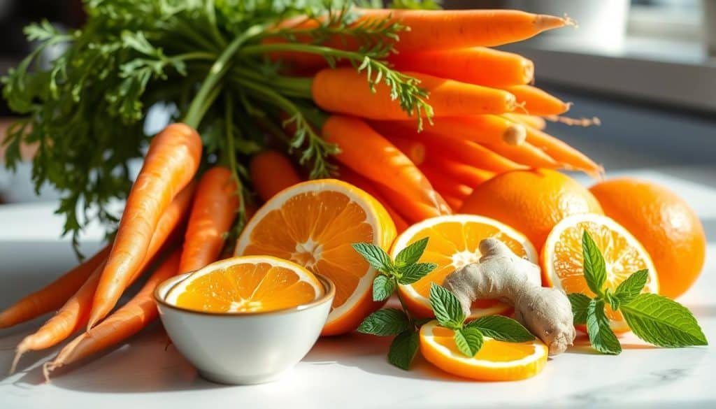 Carrot-Orange Sunshine Juice ingredients