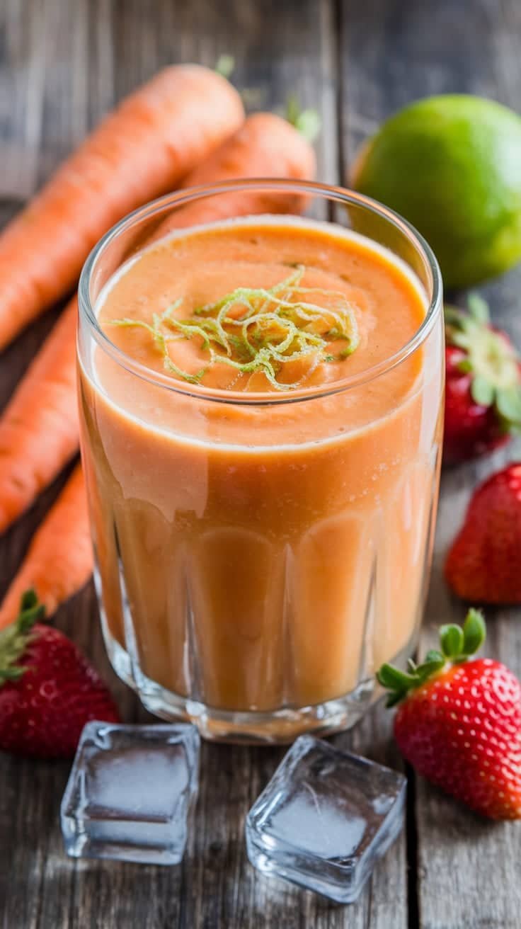 Carrot-Strawberry Lime Juice