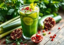 Celery-Cucumber Pomegranate Glow Juice