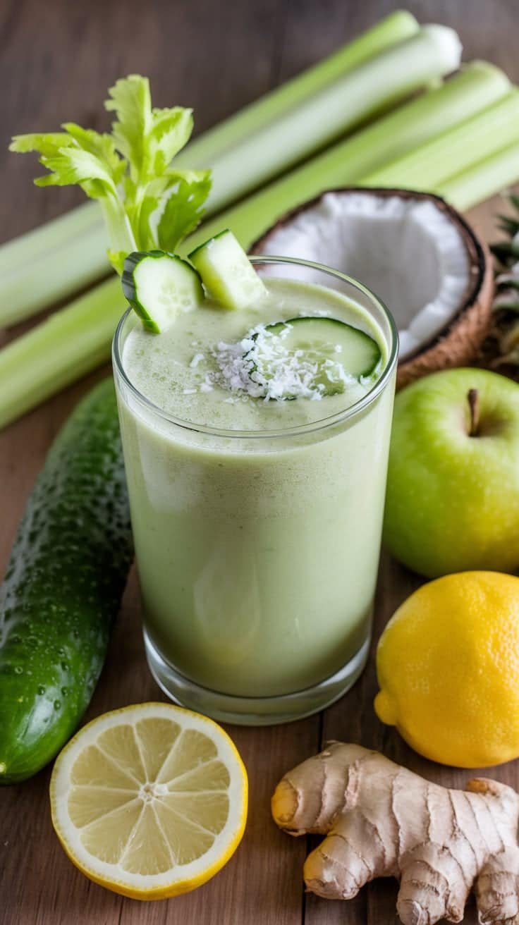 Cucumber-Celery Coconut Hydration Juice