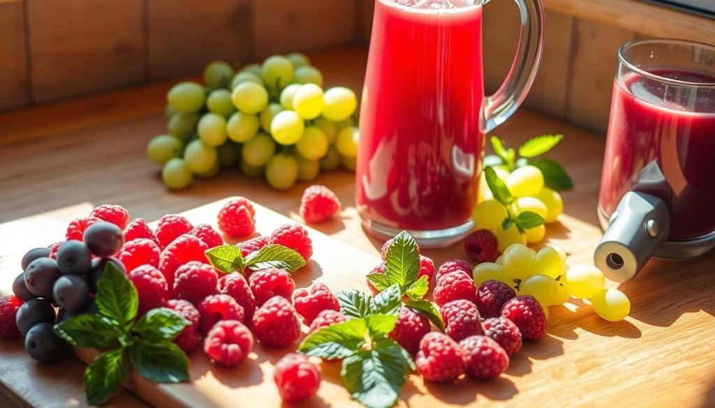 Raspberry-Grape Infusion Juice