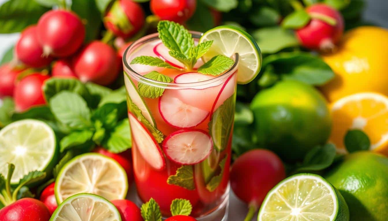 Lime Rfadish Inside Radish-Lime Mint Juice