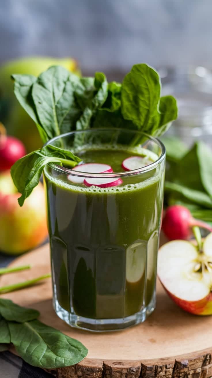 Radish-Spinach Energy Juice