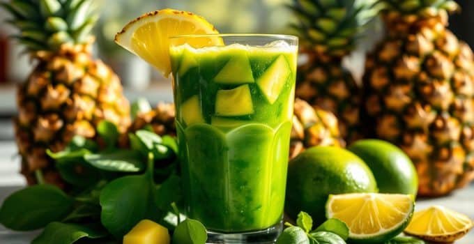 Spinach-Pineapple Lime Cooler Juice