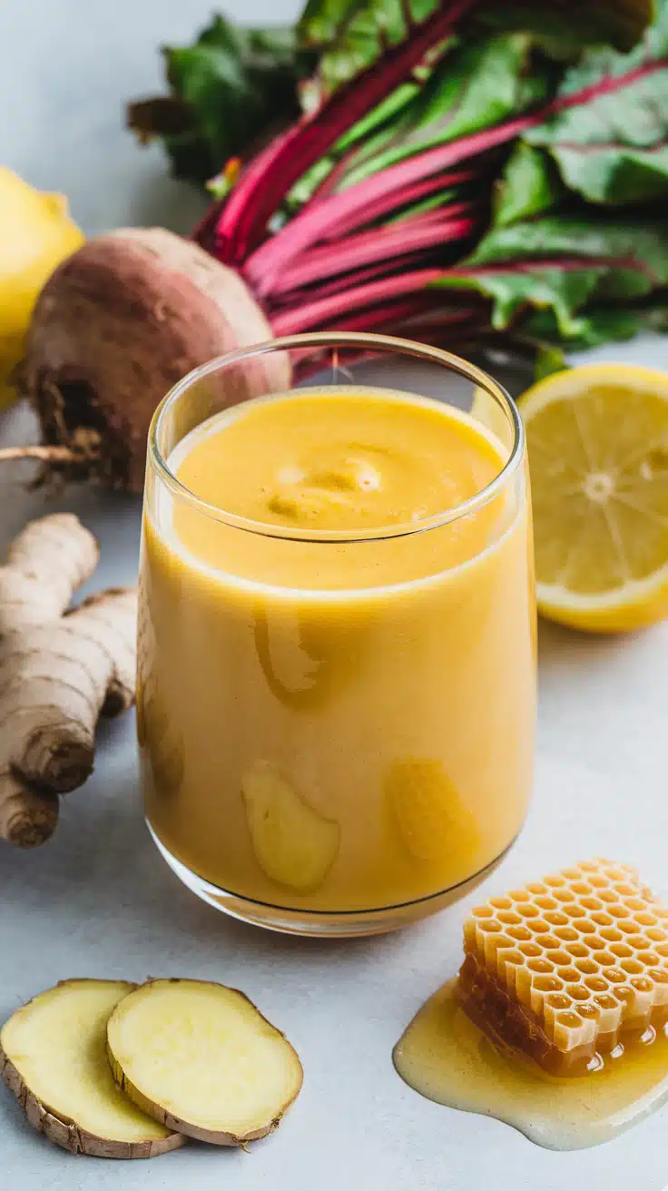 Turmeric-Beet Lemon Glow Juice