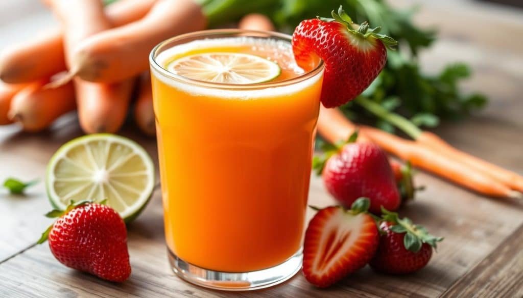 carrot-strawberry lime juice