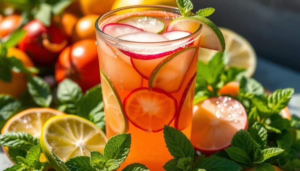 Lime Rfadish Inside Radish-Lime Mint Juice