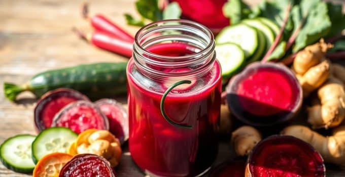 Beetroot, Cucumber, and Ginger Juice