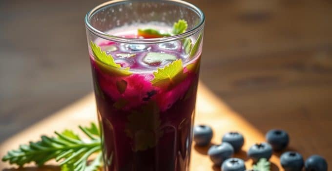 Kale-Blueberry Low-Sugar Juice