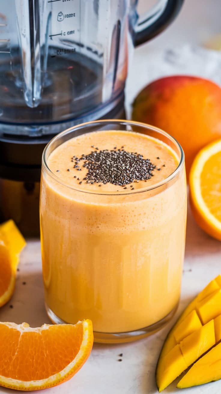 Mango and Orange Smoothie Juice