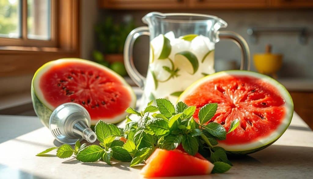 Watermelon Mint Refresher Preparation