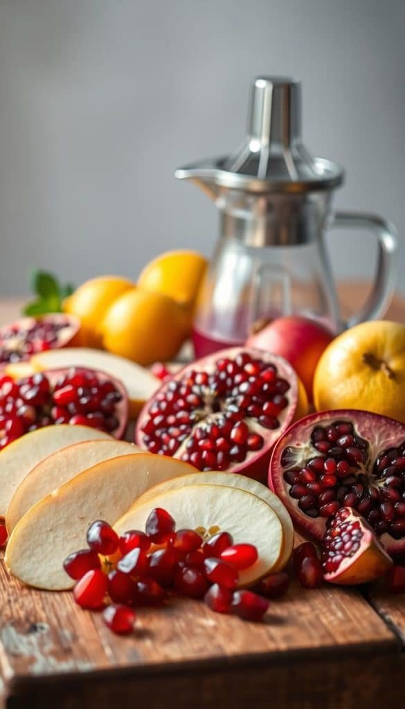 fresh fruit ingredients for juicing